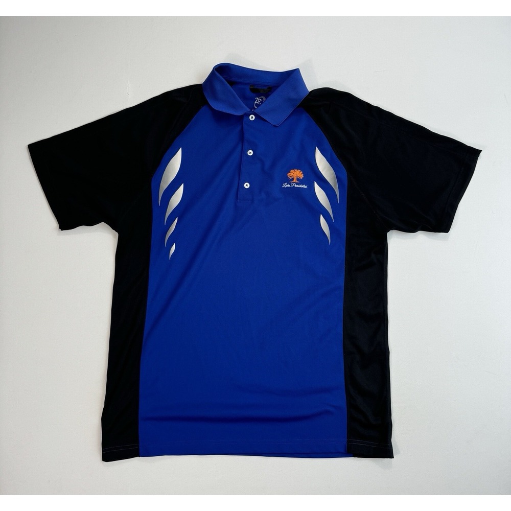 Zero Restriction Mens Large Tour Series Polo Shirt Lake Presidential Golf Blue